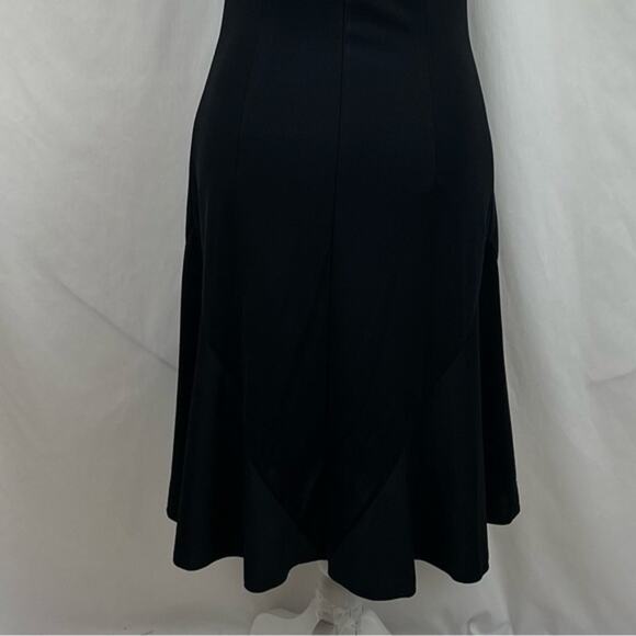 Express Drape Neck Little Black‎ Dress Minimalist Neutral Y2K NWOT Size 3/4 - Picture 7 of 11